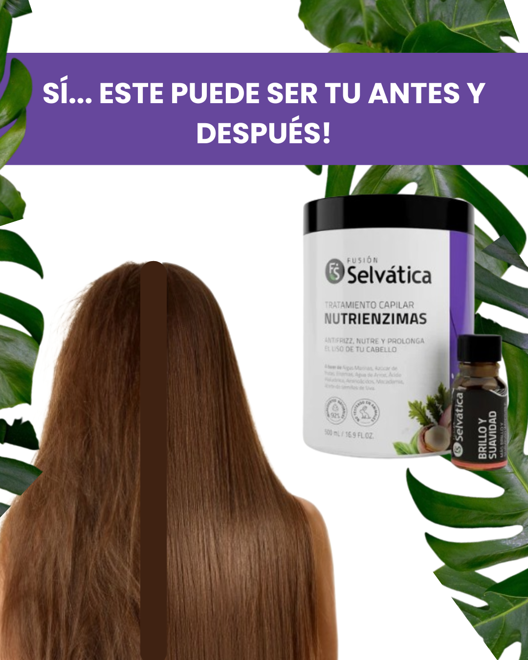 Fusión Selvática ® Tratamiento capilar + ampolleta el duo antifrizz perfecto