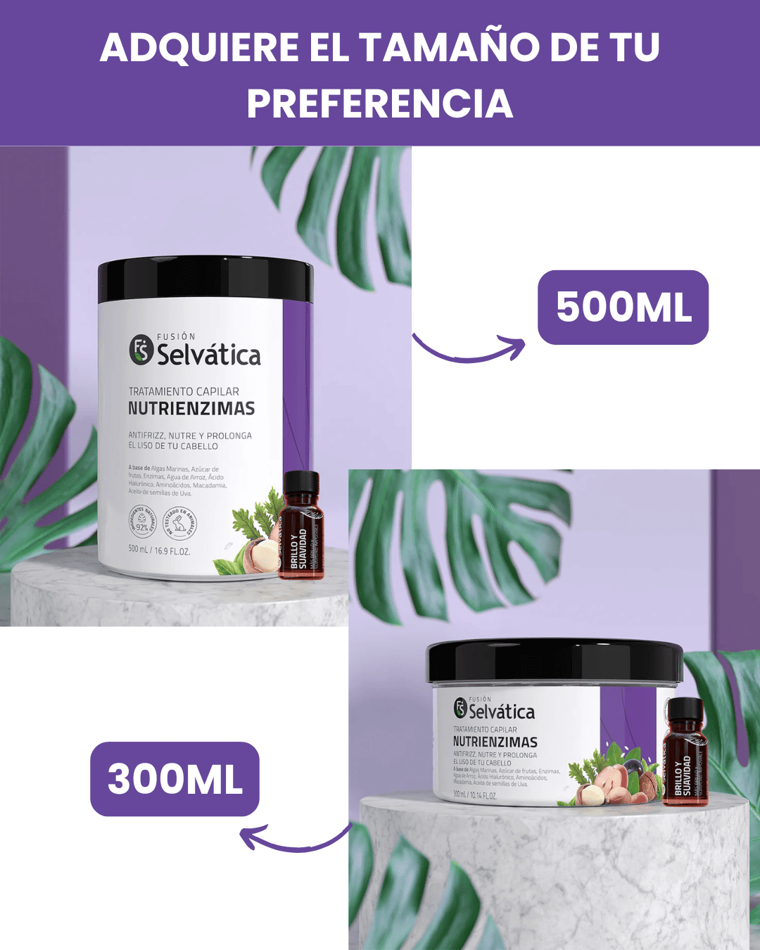 Fusión Selvática ® Tratamiento capilar + ampolleta el duo antifrizz perfecto