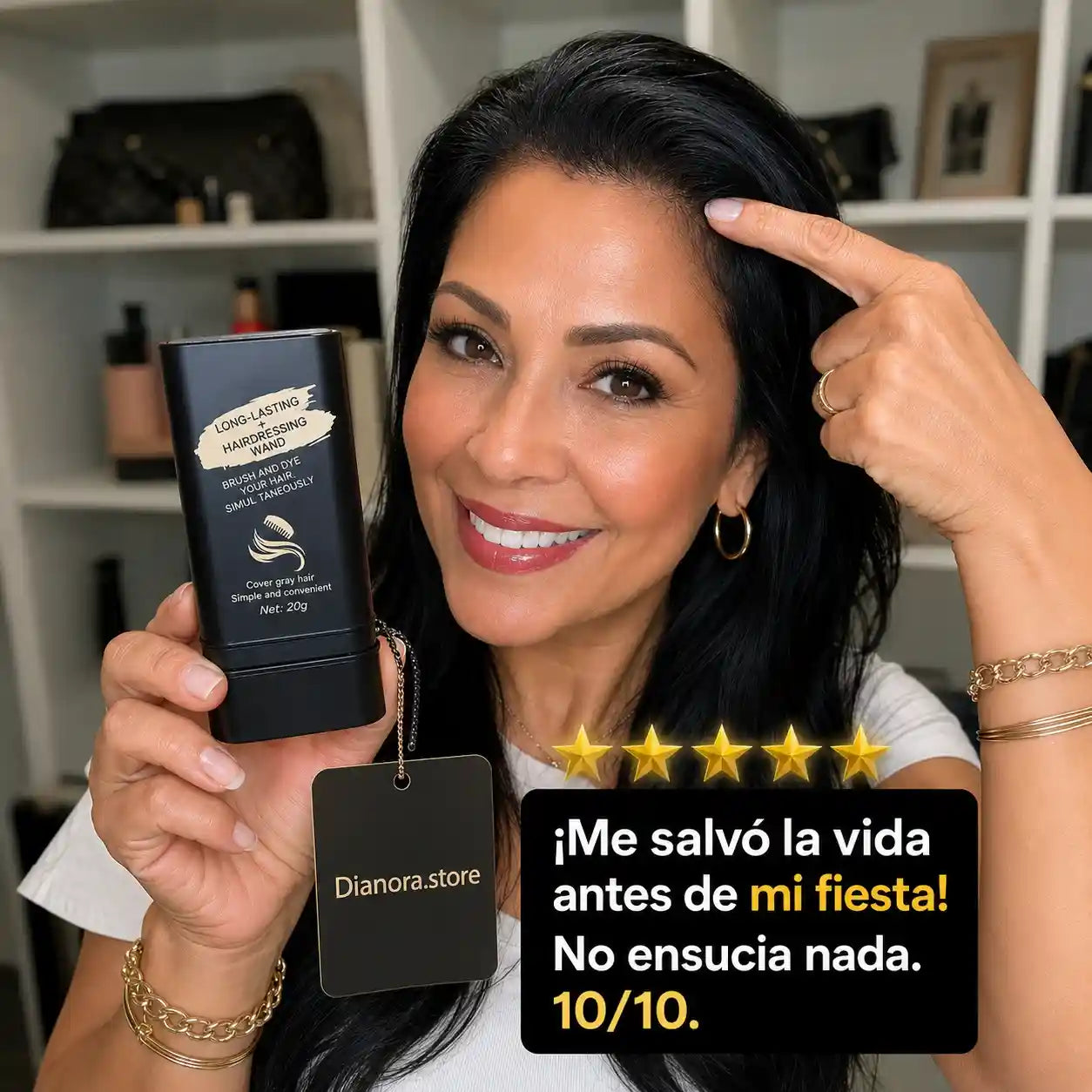 Hairdressing Dianora™ | Cobertura Instantánea de Canas Resistente al Agua